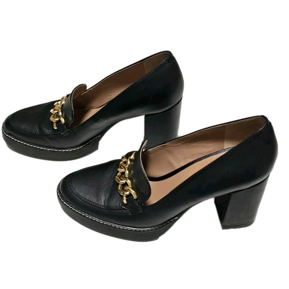 Naturalizer Callie-Moc Black Leather Block Heel Women's Loafers Swing Size 9.5M - Picture 4 of 10